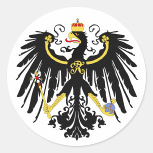Adesivo Redondo Eagle prussiano - Flagge Preußens - Reichsadle
