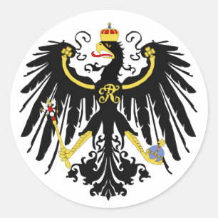 Adesivo Redondo Eagle prussiano - Flagge Preußens - Reichsadle