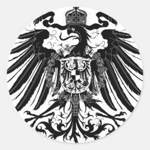 Adesivo Redondo Eagle prussiano preto