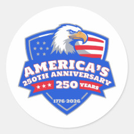 Adesivo Redondo Eagle Shield Seal • United States 250th Stickers