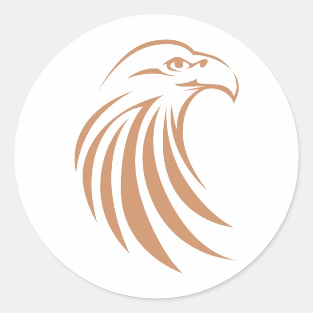 Adesivo Redondo Eagle Shirts | Logotipo Legal das camisas de águia (Frente)