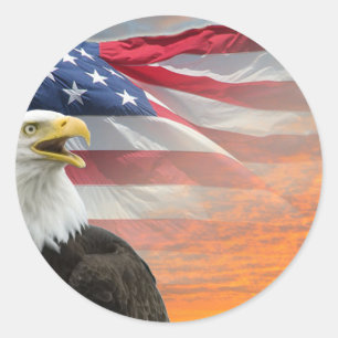 Adesivo Redondo Eagle Stickers