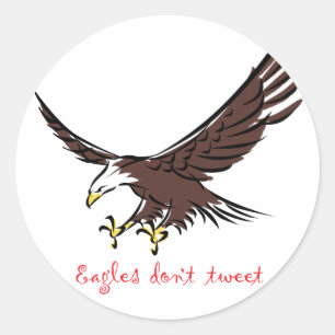 Adesivo Redondo Eagles Não tuíta