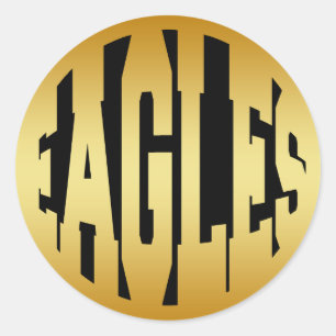 ADESIVO REDONDO EAGLES - OURO