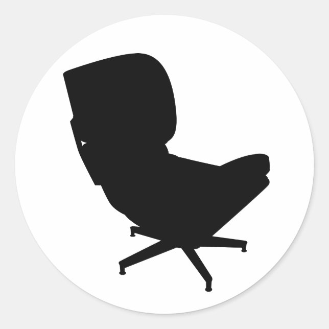 Adesivo Redondo Eames Lounge (Frente)