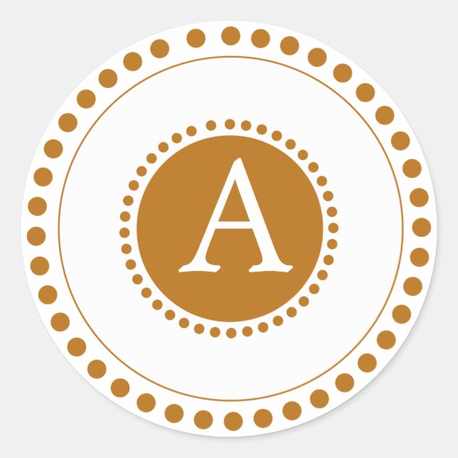 Adesivo Redondo Earth Brown - Seletor de envelope personalizado (Frente)