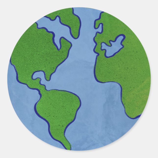 Adesivo Redondo Earth Day (Frente)