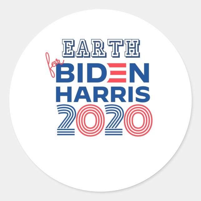Adesivo Redondo EARTH for Biden Harris 2020 (Frente)