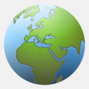 Adesivo Redondo Earth Globe Stickers