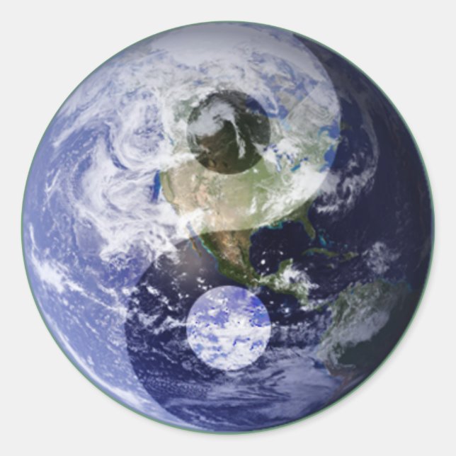 Adesivo Redondo Earth Yin ・ Yang (Frente)