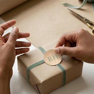 Adesivo Redondo Earthy Arabesque | Terracotta & Sage Personalised