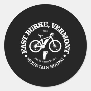 Adesivo Redondo East Burke Engraçado East Burke Vermont Montanha B