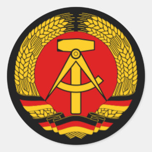 Adesivo Redondo East Germany RDA