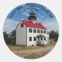 Adesivo Redondo East Point Lighthouse, New Jersey Round Sticker