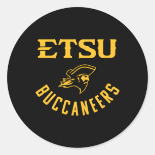 Adesivo Redondo East Tennessee State Etsu Buccaneers Large One Col