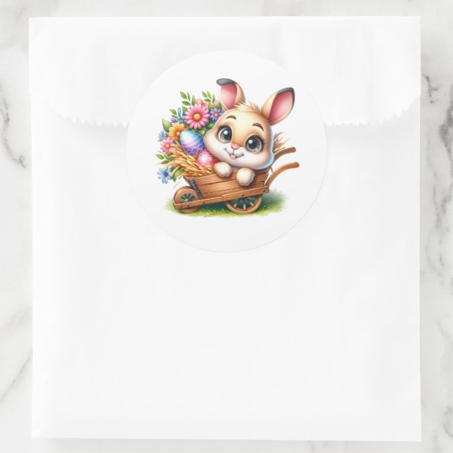 Adesivo Redondo Easter Bunny Stickers (Bolsa)