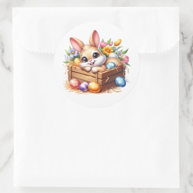 Adesivo Redondo Easter Bunny Stickers (Bolsa)