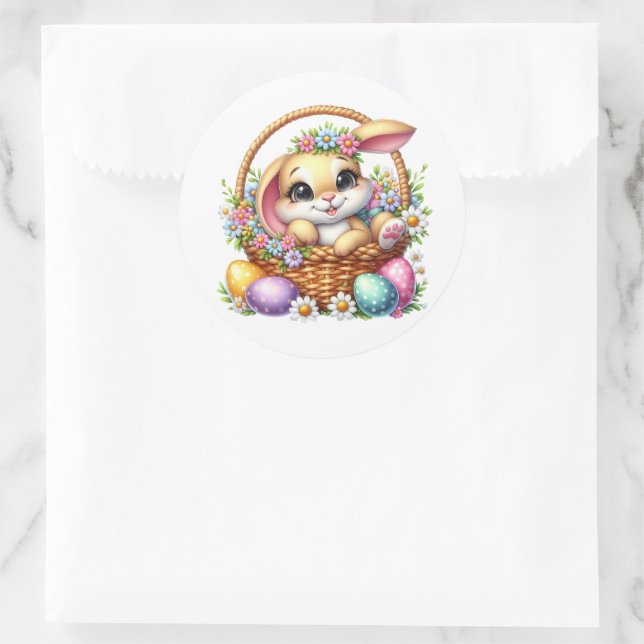 Adesivo Redondo Easter Bunny Stickers (Bolsa)