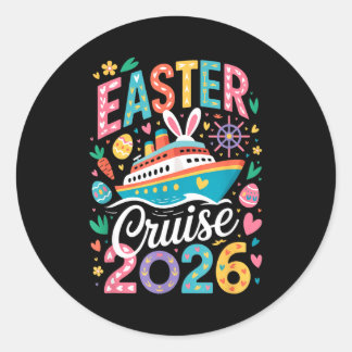 Adesivo Redondo Easter Cruise Crew 2026 Matching Group Family Vaca