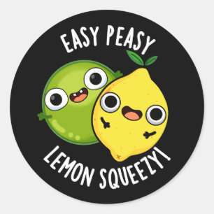 Adesivo Redondo Easy Peasy Lemon Squeezy Trocadilho Divertido de F