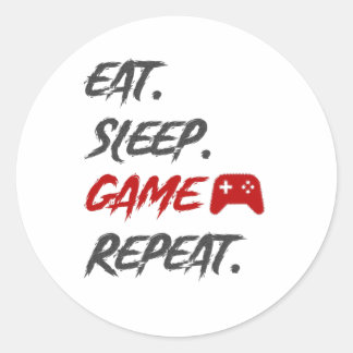 Adesivo Redondo Eat Sleep Repetir o ajuste