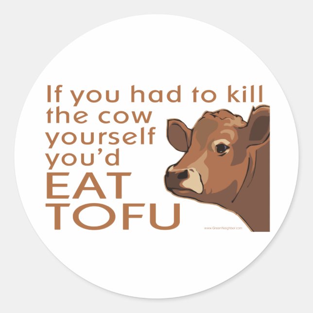 Adesivo Redondo Eat Tofu (Frente)
