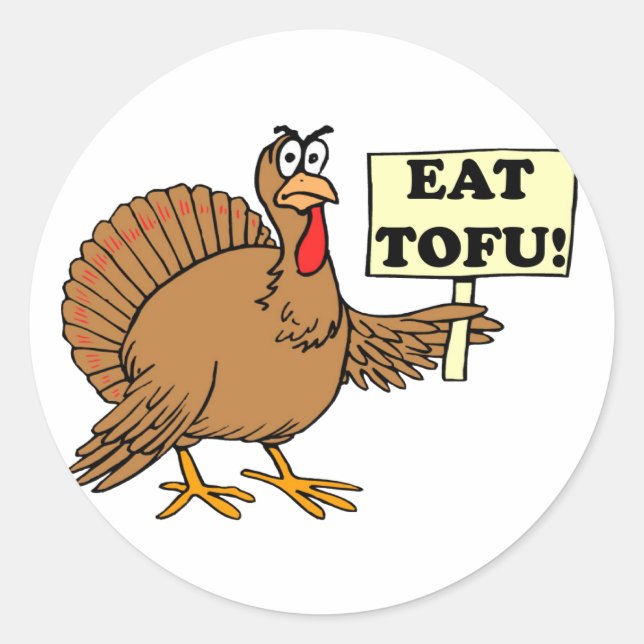 Adesivo Redondo Eat Tofu (Frente)