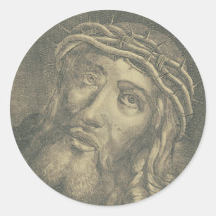 Adesivo Redondo Ecce homo Santo Rosto de Jesus