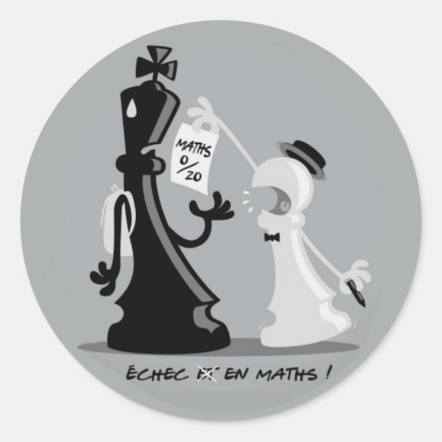 Adesivo Redondo Echeck en math (Frente)