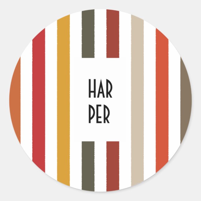 Adesivo Redondo Echo Trails Round Stickers - faixas de matizes (Frente)