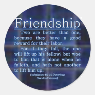 Adesivo Redondo Eclesiastes 4:9-10