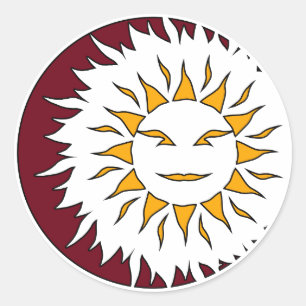 Adesivo Redondo Eclipse de sorriso de Sun