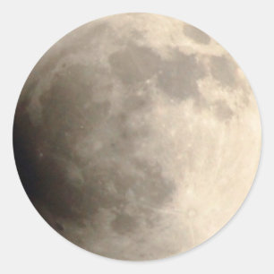 Adesivo Redondo Eclipse lunar (15 de abril de 2014 3) 12am total