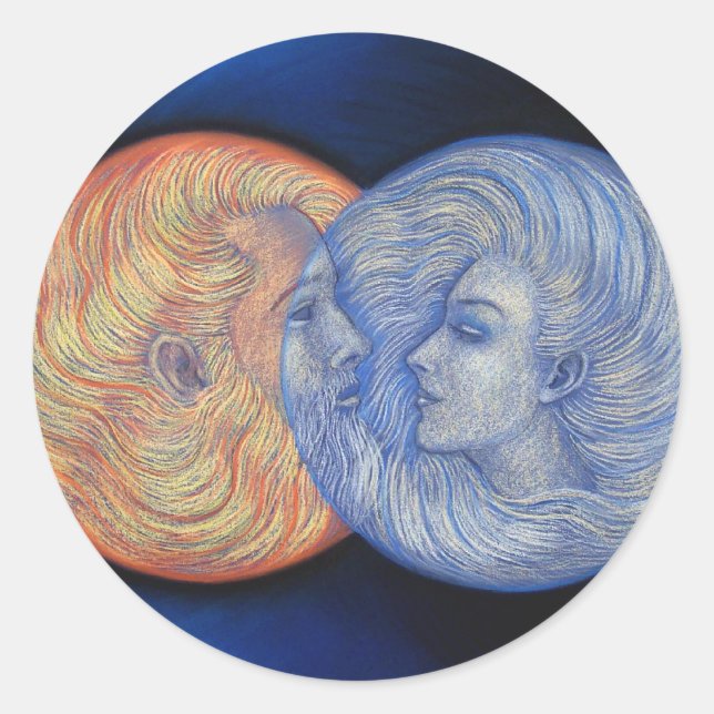 Adesivo Redondo Eclipse Solar (Frente)