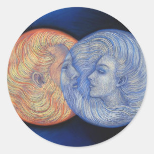 Adesivo Redondo Eclipse Solar