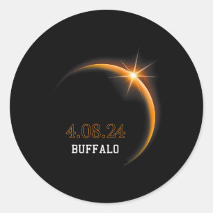 Adesivo Redondo Eclipse Solar 2024 Buffalo Totality Primavera 4.08