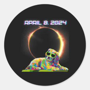 Adesivo Redondo Eclipse Solar 2024 De Abril 8 Vidro De Eclipse Sol