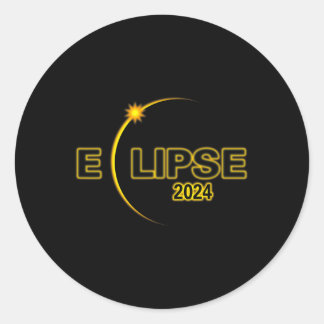 Adesivo Redondo Eclipse Solar 2024 Eclipse Solar Total 4.08.24 Sol