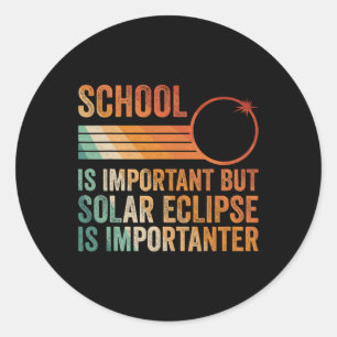 Adesivo Redondo Eclipse Solar 2024 Shirt School Eclipse I