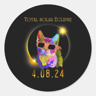 Adesivo Redondo Eclipse Solar 2024 Vidro do Eclipse Solar Vestido