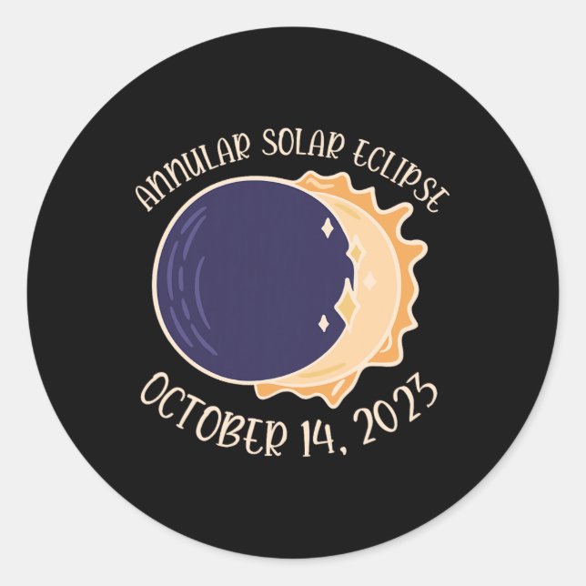 Adesivo Redondo Eclipse Solar Annular Out 14 (Frente)
