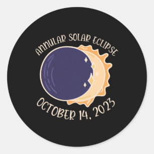 Adesivo Redondo Eclipse Solar Annular Out 14