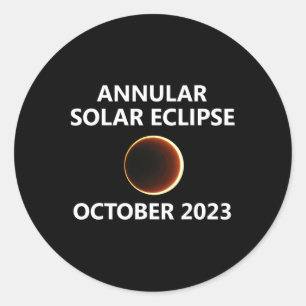Adesivo Redondo Eclipse Solar Annular outubro 14 Out 14