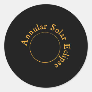 Adesivo Redondo Eclipse Solar Anular