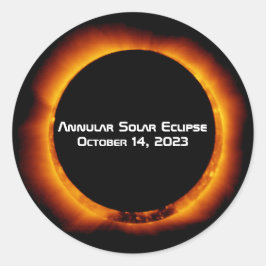 Adesivo Redondo Eclipse Solar Anular 2023