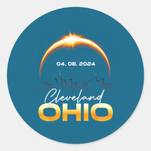 Adesivo Redondo Eclipse Solar Cleveland Ohio Total