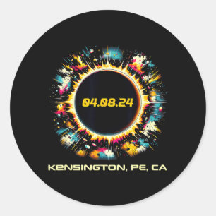 Adesivo Redondo Eclipse Solar Colorida Kensington Prince Edward