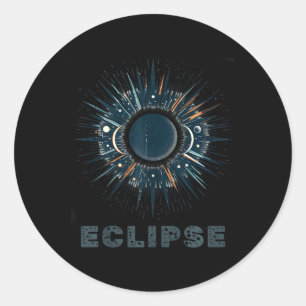 Adesivo Redondo Eclipse Solar da Vintage Oficial