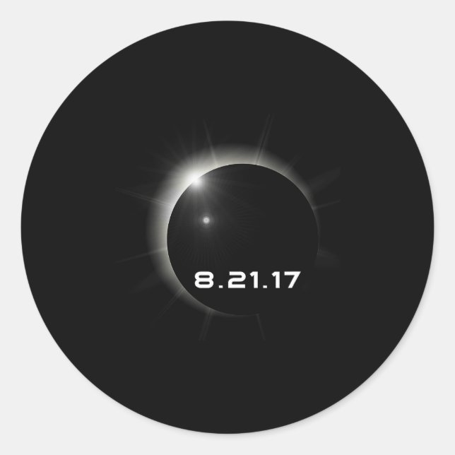 Adesivo Redondo Eclipse Solar de 2017 (Frente)
