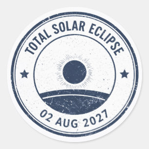 Adesivo Redondo Eclipse Solar de 2 de Agosto de 2027